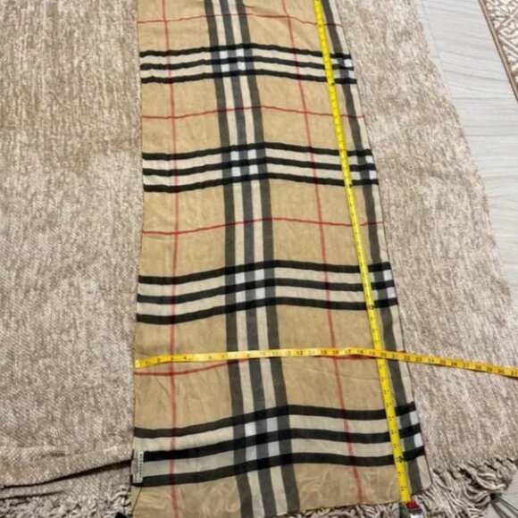 Burberry Beige and Black Checkered Scarf - Picture 2 of 5